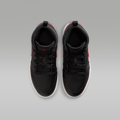 Shop (JR) Air Jordan 1 MID Nero/Bianco/Rosso Università DQ8424-005