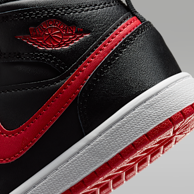 Cheap (JR) Air Jordan 1 MID Nero/Bianco/Rosso Università DQ8424-005