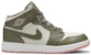 (JR) Air Jordan 1 Mid GP 'Trooper Bleached Coral' Lelaki & Wanita 640737-225