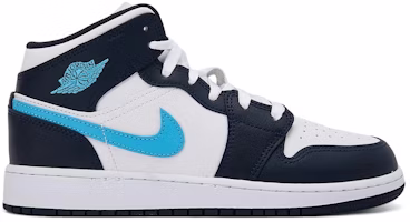 (Youth) Air Jordan 1 Mid Obsidian Dark Powder Blue DQ8423-404 (Youth) Air Jordan 1 Mid Obsidian Dark Powder Blue DQ8423-404