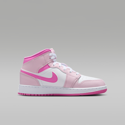 Lookbook (JR) Air Jordan 1 Mid 粉紅泡沫/中國玫瑰/白色/粉紅泡沫 DQ8423-601