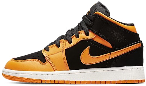 Jordan Air Jordan 1 Mid 中筒 復古籃球鞋 GS 黑橘 Buy Jordan Air Jordan 1 Mid 中筒 復古籃球鞋 GS 黑橘