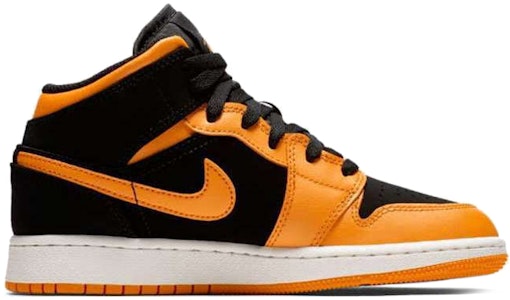 Jordan Air Jordan 1 Mid 中筒 復古籃球鞋 GS 黑橘 Order Jordan Air Jordan 1 Mid 中筒 復古籃球鞋 GS 黑橘