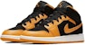 (JR) Air Jordan 1 Mid 'Hitam Oren Peel Putih' 554725-081