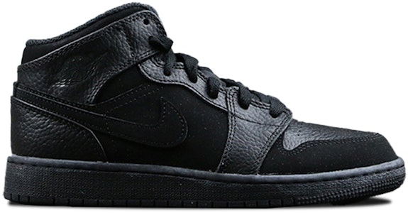 (JR) Air Jordan 1 Mid 'Hitam Terang' 554725-064 Order (JR) Air Jordan 1 Mid 'Hitam Terang' 554725-064