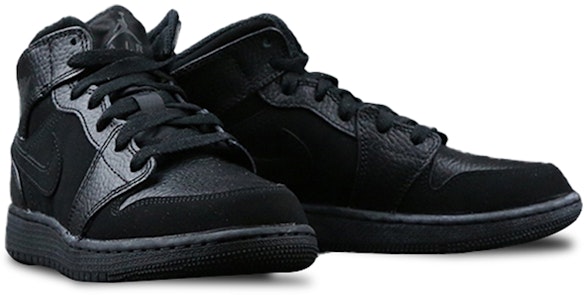 (JR) Air Jordan 1 Mid 'Hitam Terang' 554725-064 Shop (JR) Air Jordan 1 Mid 'Hitam Terang' 554725-064