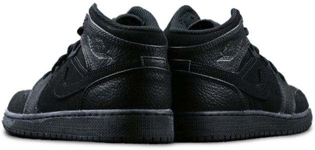 (JR) Air Jordan 1 Mid 'Hitam Terang' 554725-064 Details for (JR) Air Jordan 1 Mid 'Hitam Terang' 554725-064