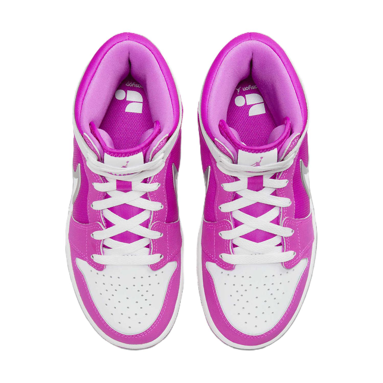 Shop (JR) エアジョーダン 1 ミッド RM EasyOn ''ホワイト ファイアピンク'' FQ1281-601