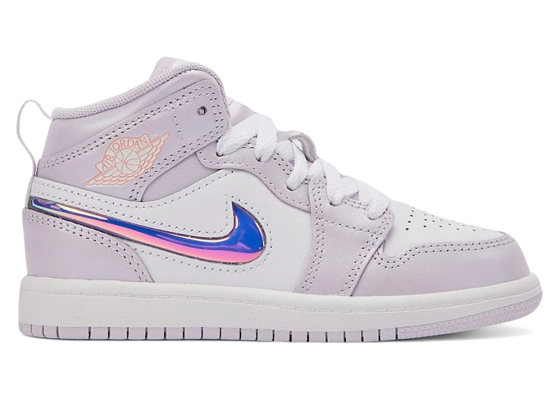 (Youth) Air Jordan 1 Mid SE 'Barely Grape White' IM4420-500