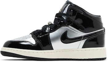(JR) Air Jordan 1 Mid SE 'Hitam Metalik Silver' FZ3938-001 Lookbook (JR) Air Jordan 1 Mid SE 'Hitam Metalik Silver' FZ3938-001