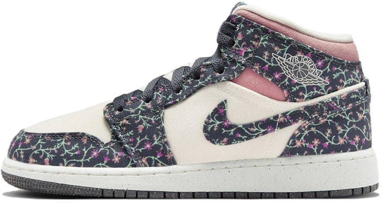 (Youth) Air Jordan 1 Mid SE 'Floral' FJ3451-001 Buy (Youth) Air Jordan 1 Mid SE 'Floral' FJ3451-001