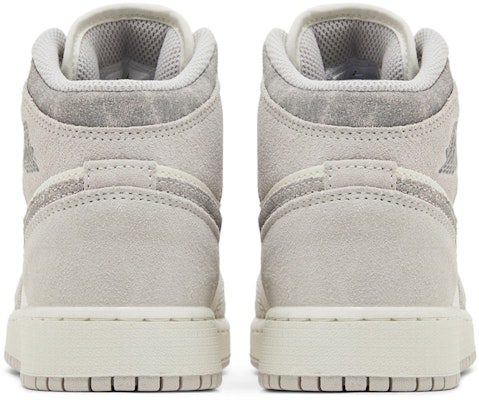 (JR) Air Jordan 1 Mid SE 'Neutral Grey Sail' Lelaki Wanita Sneakers Retro FQ8088-002 Details for (JR) Air Jordan 1 Mid SE 'Neutral Grey Sail' Lelaki Wanita Sneakers Retro FQ8088-002