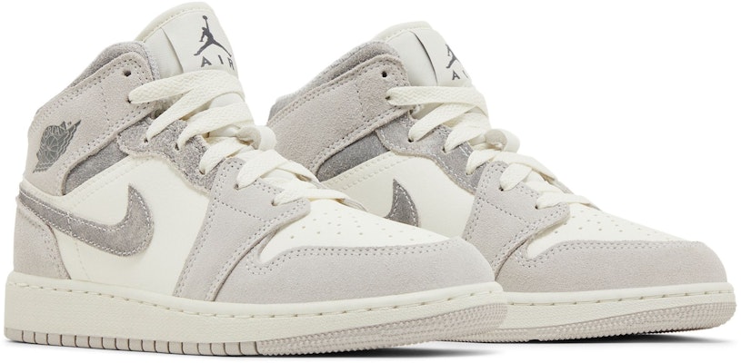 (JR) Air Jordan 1 Mid SE 'Neutral Grey Sail' Lelaki Wanita Sneakers Retro FQ8088-002 Cheap (JR) Air Jordan 1 Mid SE 'Neutral Grey Sail' Lelaki Wanita Sneakers Retro FQ8088-002