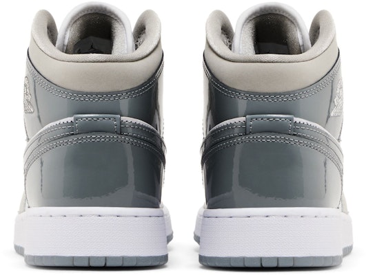 (Youth) Air Jordan 1 Mid SE 'Patent Cool Grey' HF3193-100 Details for (Youth) Air Jordan 1 Mid SE 'Patent Cool Grey' HF3193-100
