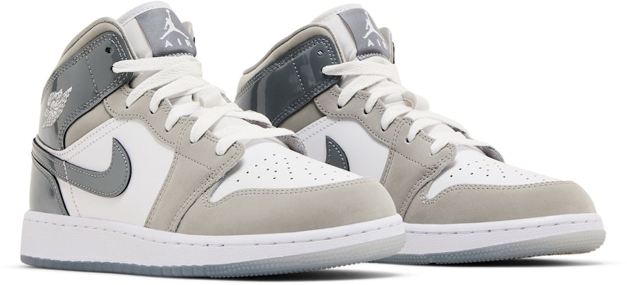 (Youth) Air Jordan 1 Mid SE 'Patent Cool Grey' HF3193-100 Cheap (Youth) Air Jordan 1 Mid SE 'Patent Cool Grey' HF3193-100