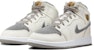 (JR) Air Jordan 1 Mid SE 'Pewter Velvet Toe' - Kasut Pewter Velvet Toe Jordan 1 Mid. FB9899-100