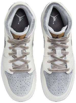 (JR) Air Jordan 1 Mid SE '锡色天鹅绒鞋头' FB9899-100 Shop (JR) Air Jordan 1 Mid SE '锡色天鹅绒鞋头' FB9899-100