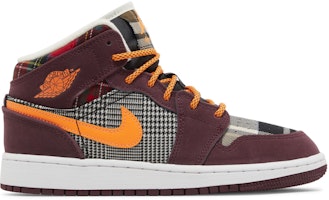 (Youth) Air Jordan 1 Mid SE 'Plaid' FD5460-608 (Youth) Air Jordan 1 Mid SE 'Plaid' FD5460-608