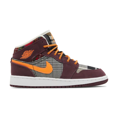 (Youth) Jordan 1 Mid SE 'Plaid'