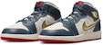 (JR) Air Jordan 1 Mid SE 'Take Flight' Lelaki Wanita kasut sneakers FN1353-400
