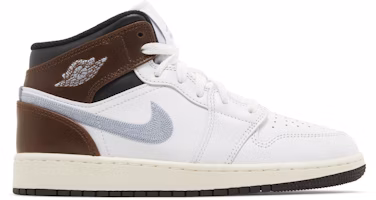 (Youth) Air Jordan 1 Mid SE 'White Blue Grey' FQ8162-142 (Youth) Air Jordan 1 Mid SE 'White Blue Grey' FQ8162-142