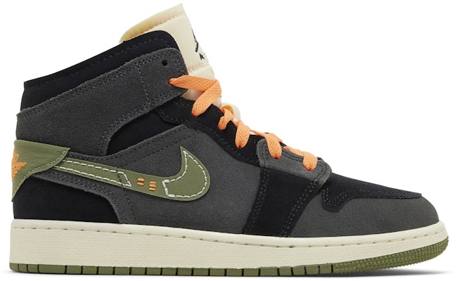 (JR) Air Jordan 1 Mid SE Craft 'Anthracite Light Olive' Lelaki Perempuan FD5847-003 Buy (JR) Air Jordan 1 Mid SE Craft 'Anthracite Light Olive' Lelaki Perempuan FD5847-003