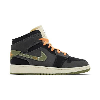 (Youth) Jordan 1 Mid SE Craft 'Anthracite Light Olive'