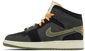 (JR) Air Jordan 1 Mid SE Craft 'Anthracite Light Olive' Pria/Wanita Original FD5847-003 Lookbook (JR) Air Jordan 1 Mid SE Craft 'Anthracite Light Olive' Pria/Wanita Original FD5847-003