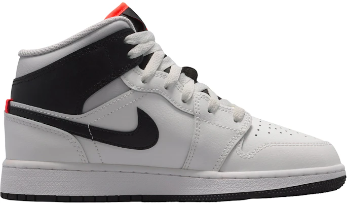 (Youth) Air Jordan 1 Mid Summit White Infrared Black DQ8423-109 Details for (Youth) Air Jordan 1 Mid Summit White Infrared Black DQ8423-109
