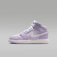 (Youth) Air Jordan 1 Mid Violet Mist/Barely Grape/White DQ8423-502 (Youth) Air Jordan 1 Mid Violet Mist/Barely Grape/White DQ8423-502