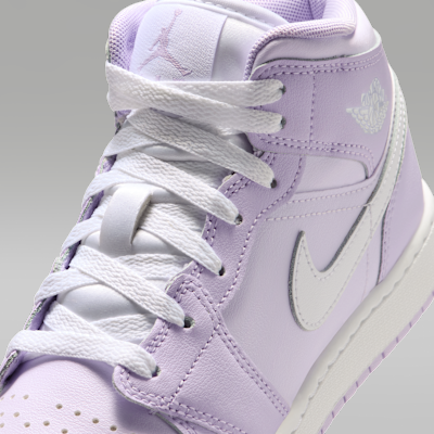 Sizing (JR) Air Jordan 1 Mid 紫雾/淡紫/白色 DQ8423-502