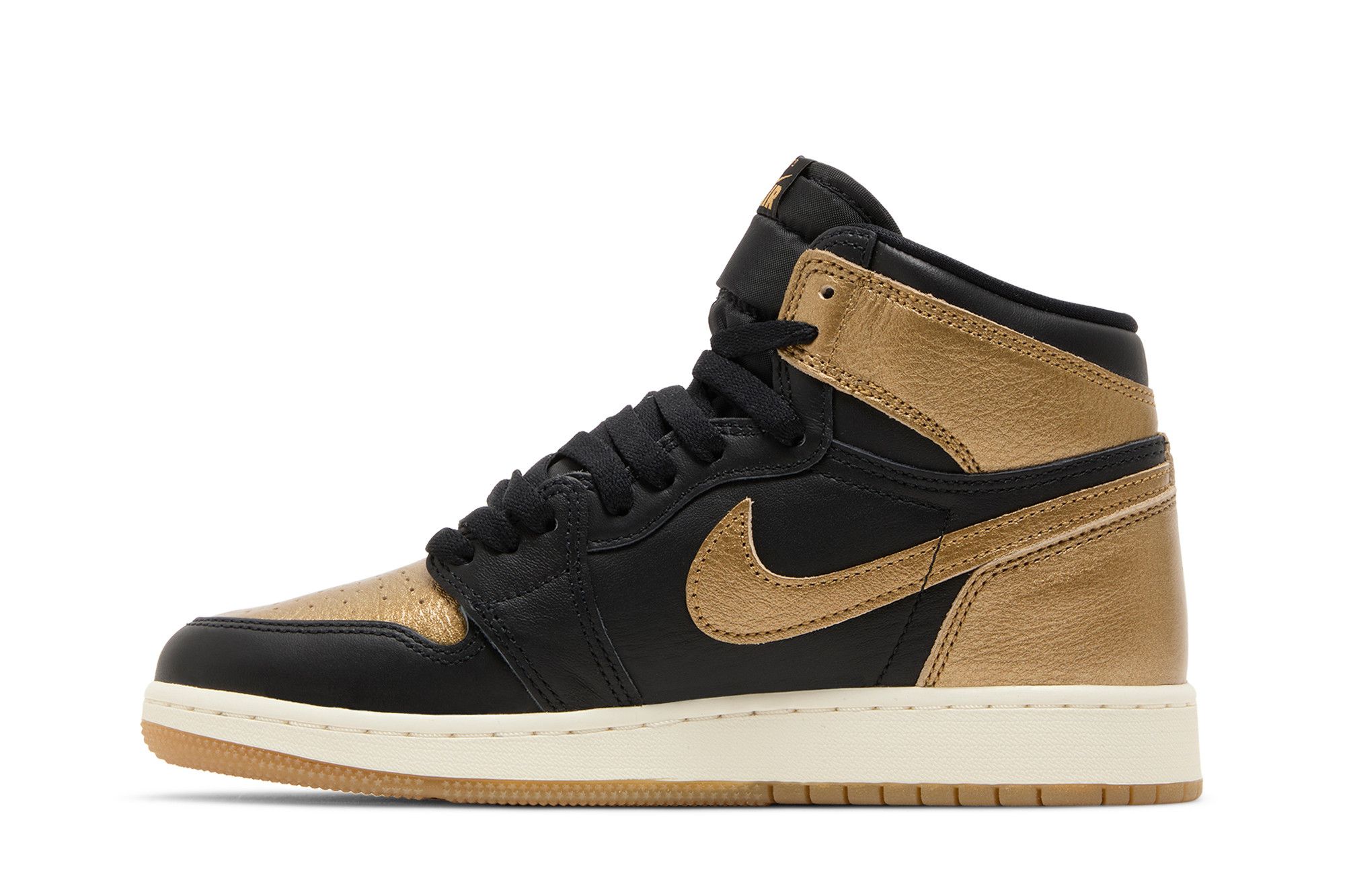 Shop (JR) Air Jordan 1 Retro High OG ''Nero Oro Metallizzato'' FD1437-071