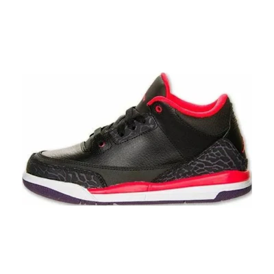 (Youth) Jordan 3 Retro 'Black Crimson'