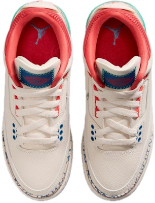 (JR) Air Jordan 3 复刻版 ''粉笔红 & 赛道红'' IO2076-100 Lookbook (JR) Air Jordan 3 复刻版 ''粉笔红 & 赛道红'' IO2076-100