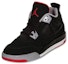 Order (JR) Air Jordan 4 Retro 'Bred' 2012 Lelaki Original 308499-089