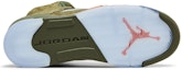 Shop (JR) Air Jordan 5 Retro 2024 'Olive' Hijau Zaitun 440888-308