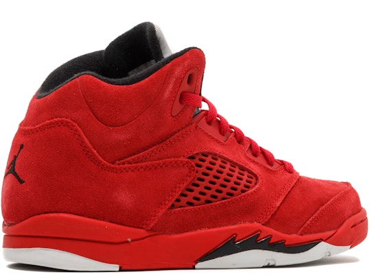 (Youth) Air Jordan 5 Retro 'Red Suede' 440889-602 Lookbook (Youth) Air Jordan 5 Retro 'Red Suede' 440889-602