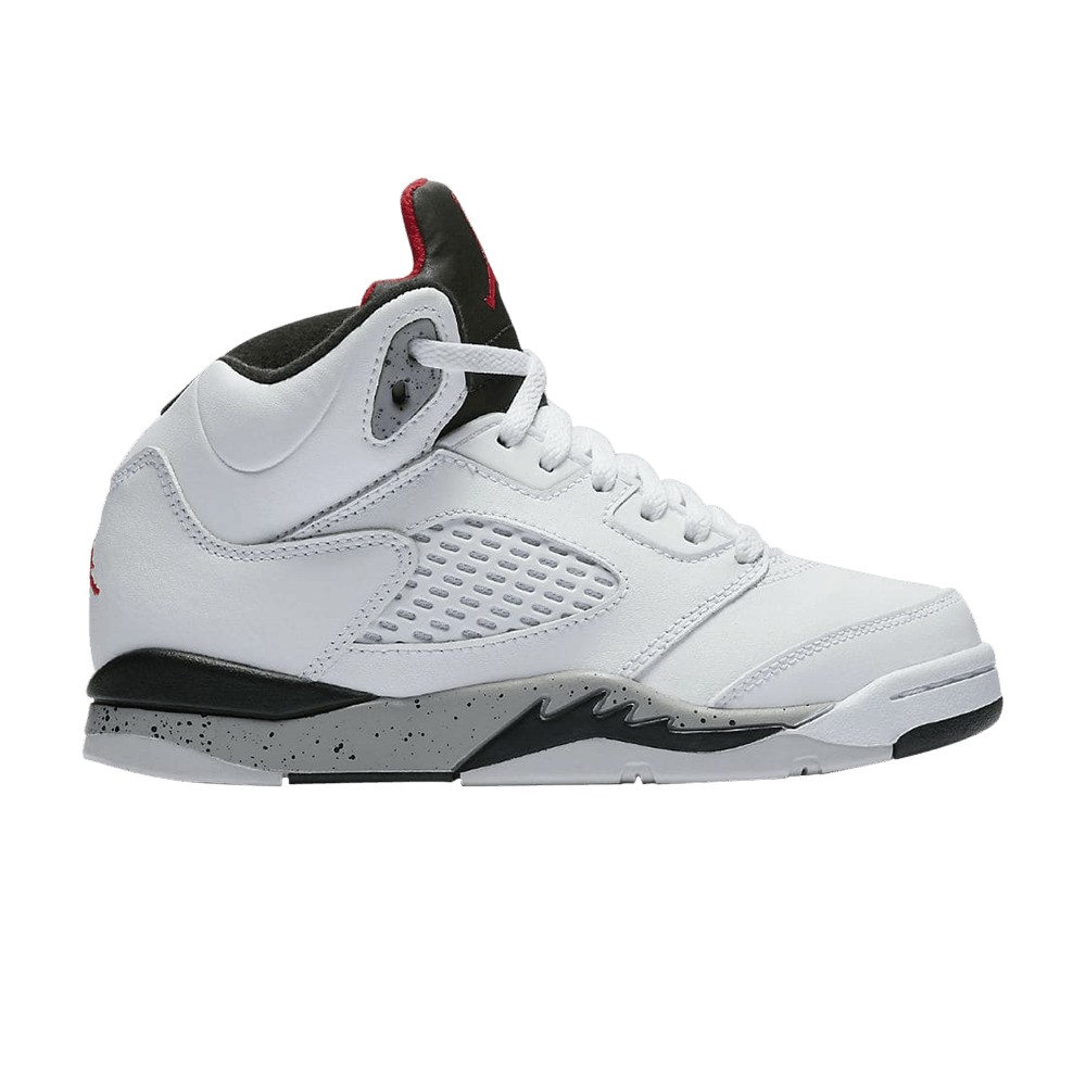 Buy (JR) Air Jordan 5 Retro 'White Cement' Sepatu Pria Putih abu-abu 440889-104