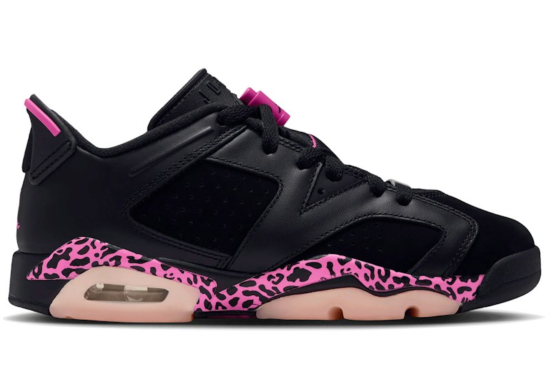 (Youth) Air Jordan 6 Retro Low 'Black Pink Foam Laser Fuchsia' 768878-001
