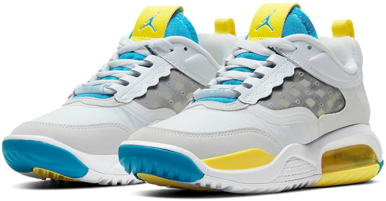(JR) Air Jordan Air Max 200 'Kelabu Biru Kuning' CD5161-004 Lookbook (JR) Air Jordan Air Max 200 'Kelabu Biru Kuning' CD5161-004