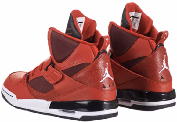 (JR) Air Jordan Flight 45 Tinggi 'Merah Hitam' 524865-600 Lookbook (JR) Air Jordan Flight 45 Tinggi 'Merah Hitam' 524865-600