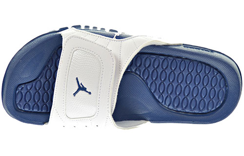Lookbook (JR) Air Jordan Hydro 12 Retro Putih-Biru Perancis 820267-107