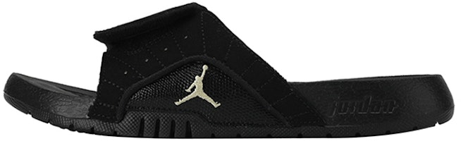 (Youth) Air Jordan Hydro 12 Slide 'Black Metallic Gold' 820267-012 (Youth) Air Jordan Hydro 12 Slide 'Black Metallic Gold' 820267-012