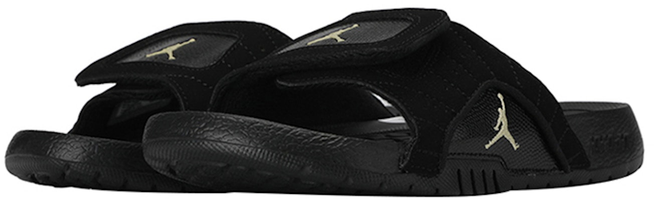 (JR) Air Jordan Hydro 12 拖鞋 '黑色金属金' 820267-012 Lookbook (JR) Air Jordan Hydro 12 拖鞋 '黑色金属金' 820267-012