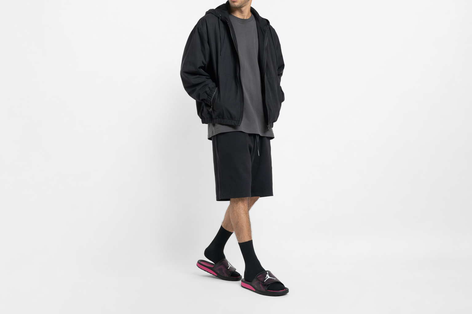 Order (PS) エア ジョーダン ハイドロ5 レトロ スライド 紫黒 820262-009
