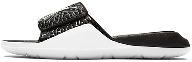 (Youth) Air Jordan Hydro 7 V2 Burst Crack Minimalistic Black White Slippers BQ6291-001 (Youth) Air Jordan Hydro 7 V2 Burst Crack Minimalistic Black White Slippers BQ6291-001
