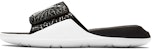 (Youth) Air Jordan Hydro 7 V2 Burst Crack Minimalistic Black White Slippers BQ6291-001