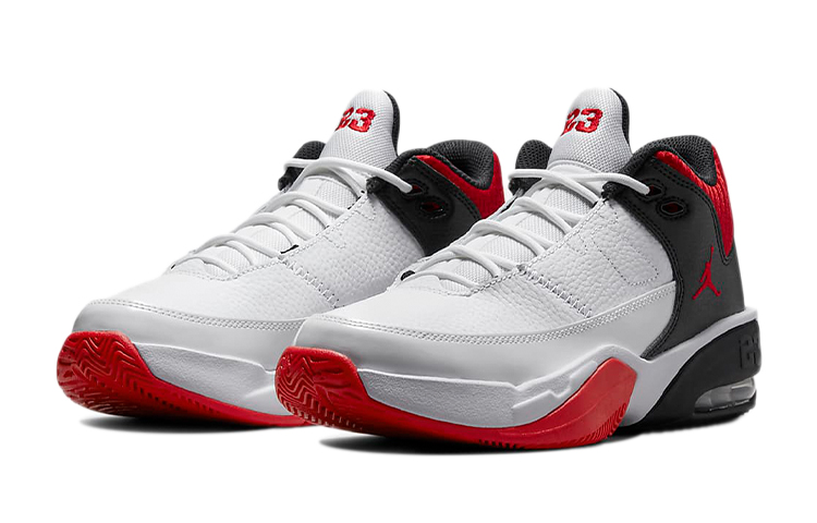 (Youth) Jordan Max Aura 3 Mid-Top Black//Red 'White' 圖 3