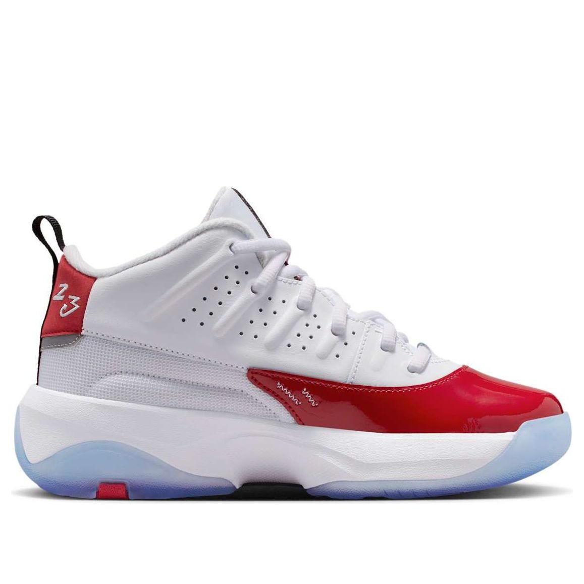 Details for (JR) Air Jordan Max Aura 7 Blanco Rojo Gimnasio Negro HQ2089-106