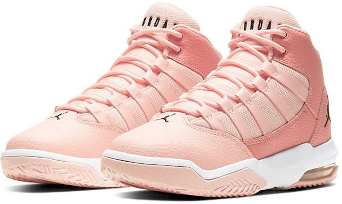 Jordan Max Aura 高筒 復古籃球鞋 GS 白粉色 Lookbook Jordan Max Aura 高筒 復古籃球鞋 GS 白粉色